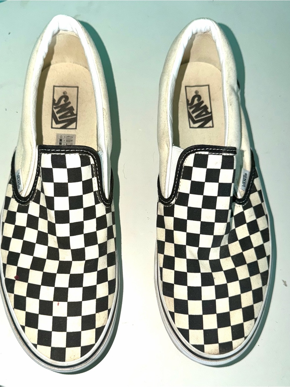 Vans Slip-On Checkerboard Sneakers - Black & White